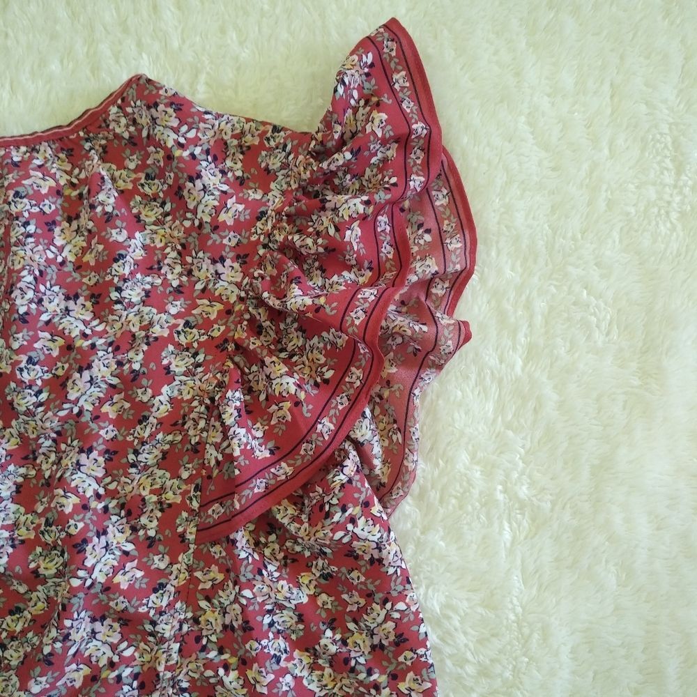 Max Studio Flutter🦋 Sleeve Peasant Blouse - NWT - Picture 5 of 14